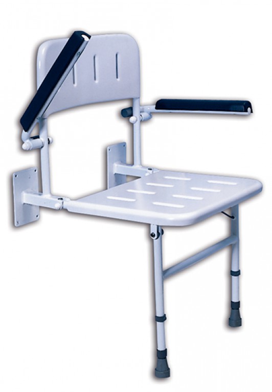 Classic Shower Seat with Backrest, Arms and Legs N&C Phlexicare