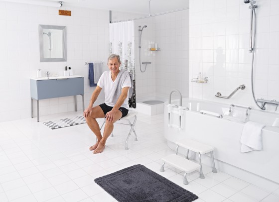 Bathroom-stool with Hygienic Cutout
