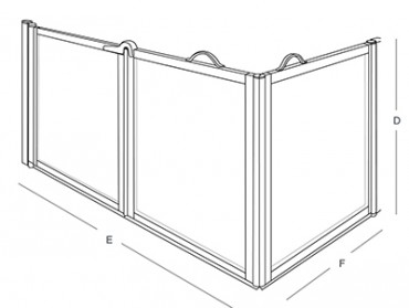 Pro-doors Option F - Corner entry bi-fold/single door
