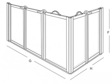 Pro-doors Option G - Corner entry tri-fold/bi-fold doors