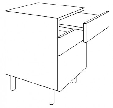 3 Drawer Unit - with pull out table