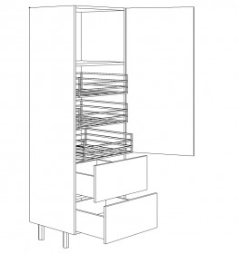 Tall Larder with Drawers & Baskets