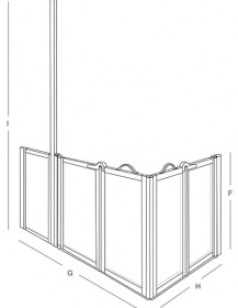 Pro-doors Option K -  Corner entry bi-fold doors with fixed panel