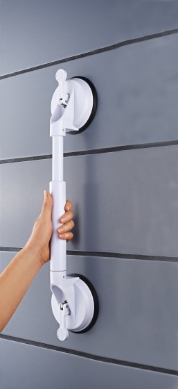Comfort Telescopic Travel Suction Grab Bar with Two Suction Pads
