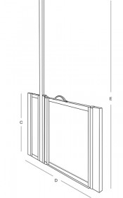Pro-doors Option O - Front entry single doors with fixed panel and side panel