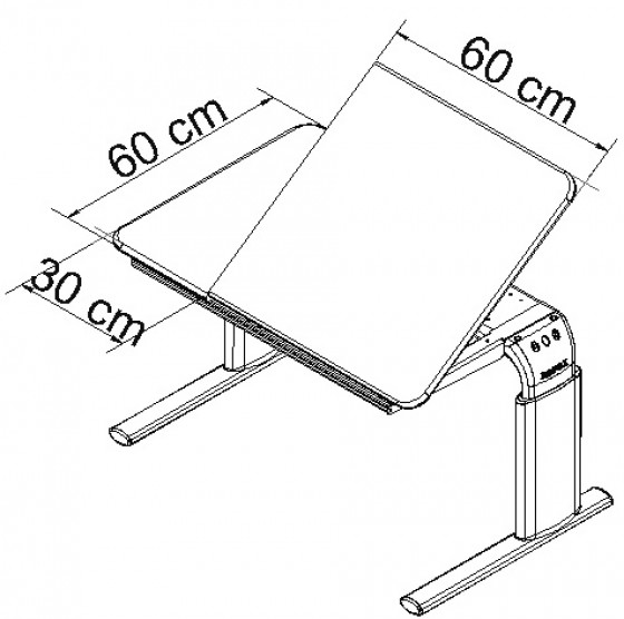Vision Table Top - Two Piece Right Hand Tilt