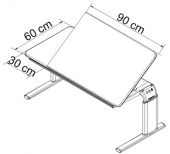 Vision Table Top - Two Piece Right Hand Tilt