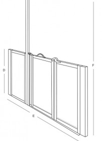 Pro-doors Option U -  Front entry bi-fold door with fixed panel