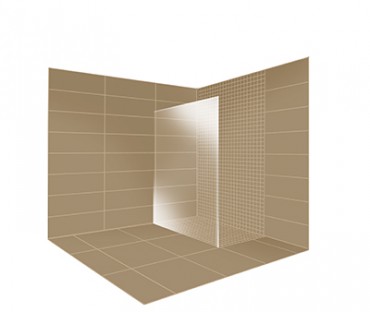 Creative - Corner wall 6mm glass	