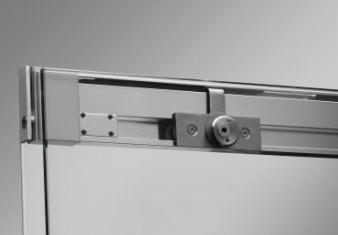 Fluidity - Double sliding front entry 6mm fixed panels  8mm sliding panels