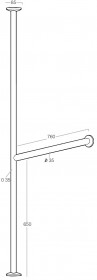 Nova Grab Rail - Floor to Ceiling