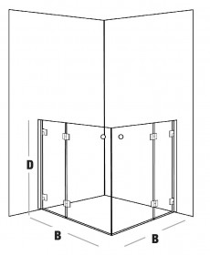Freespace Two - Corner and In-line bi-fold reduced height 6mm glass