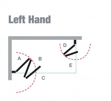 Pro-doors Option G - Corner entry tri-fold/bi-fold doors