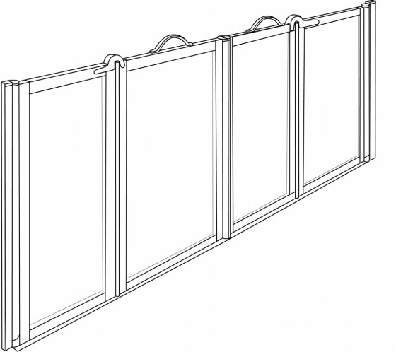 Pro Doors Style B - Advance Rise and Glide Carer Screen 1700mm Front Entry