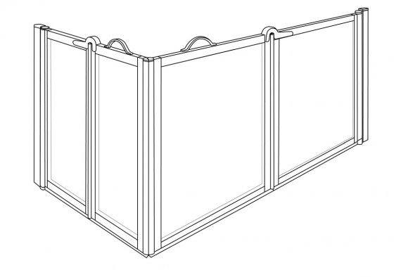Pro Doors Style E - Advance Rise and Glide Carer Screen 1500 X 800mm Corner Entry Right Hand
